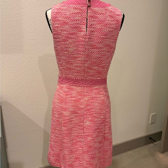 Milly Pink Textured Midi Dress - Picture 3 of 5